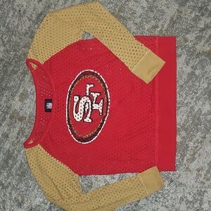 San Francisco 49ers Fishnet Top Size Large